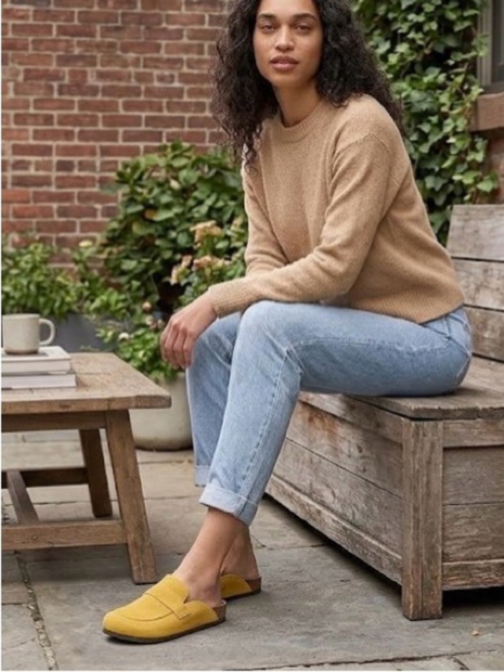 WEEBOO Suede Penny Loafers Women’s 8 Mustard Yellow